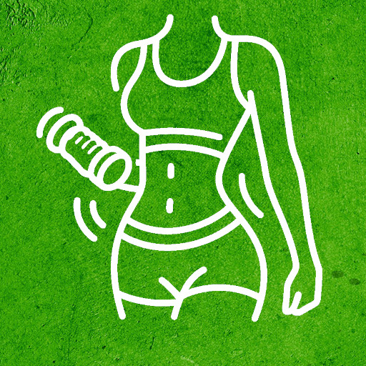 Weißes Strichzeichnung auf grünem Grund für die Sportart Bodyforming